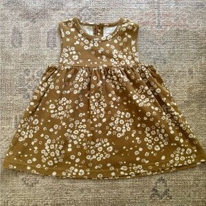 Floral Brown Kids Dress